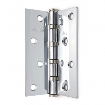 Петля Soller 4" сталь хром прям. (100*70*2,5)