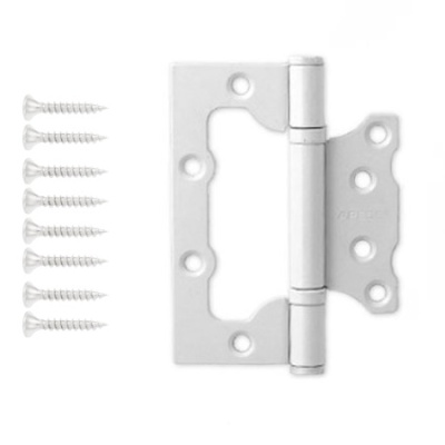 APECS петли 100*75*2,5-B2-Steel-W-накладная без врезки (белая)