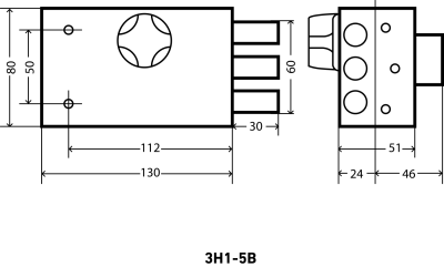 АЛЛЮР ЗН 1-5 B Замок накладной