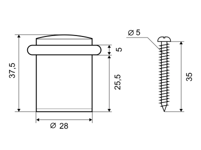 PALLADIUM 04 РВ Стопор напольный (латунь)