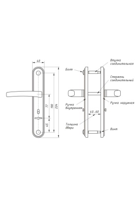 Ручки Гардиан 4131 (1011, 3011) СУВ краска