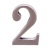 Цифра дверная АЛЛЮР "2" на клеевой основе (хром)