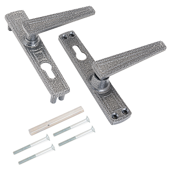 Зенит РФ-55.01 серебро к замку ЗВ 4-3.01 Комплект ручек