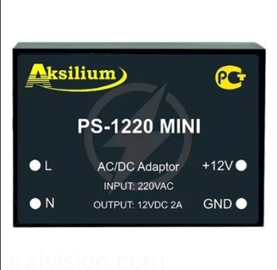 Блок питания PS-1220 Mini: нерезервированный 12В, ном.вх. ток 2А, миниатюрный