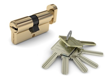 PALLADIUM  2J60 60T01 PB цилиндровый механизм высокой секретности Ключ/верт (золото) 