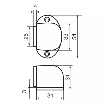 PALLADIUM 02 АВ Стопор напольный (бронза) 