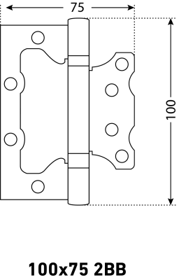 Петля  накладная без врезки 100х75 2ВВ BP (золото)