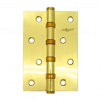 Петля Soller 4" сталь мат. золото прям. (100*70*2,5)