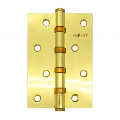 Петля Soller 4" сталь мат. золото прям. (100*70*2,5)