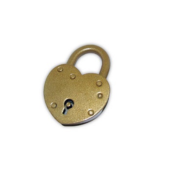 Н.Новгород ЗВС-3 "сердечко" Замок навесной (золото)