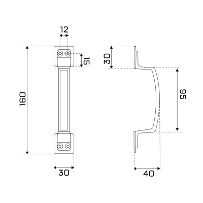 Стандарт РС 100-1 Ручка-скоба (белая)