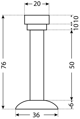 АЛЛЮР Ограничитель дверной настенный (золото)