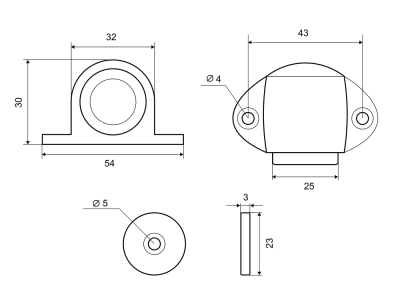 PALLADIUM 02-М АВ Стопор напольный магнитный (бронза)