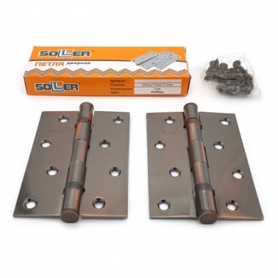 Петля Soller 5" сталь медь прям. (125*75*2)