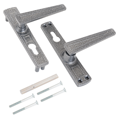 Зенит РФ-55.01 серебро к замку ЗВ 4-3.01 Комплект ручек