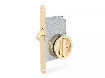 PALLADIUM Ручка с замком 03 BK PB (круглая ручка)