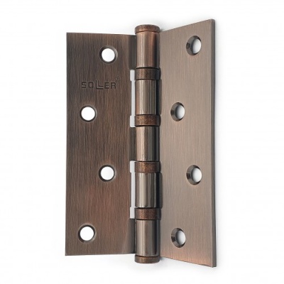 Петля Soller 4" сталь медь прям. (100*70*2,5)