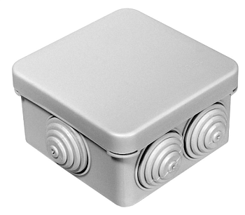 Распред. коробка 70х70х40 серая о/устан. квадратная IP55 ПРОМРУКАВ