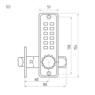 Нора-М Кодовый замок 101 (Золото)