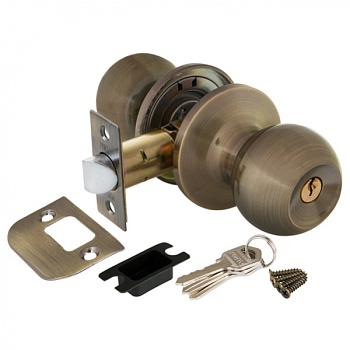 Ручка-защелка 6072 (ЗШ 01) AB-E (старая бронза)