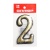 Цифра дверная АЛЛЮР большая "2" (золото) 