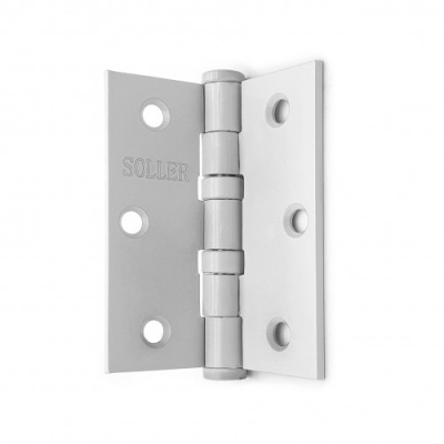 Петля Soller 3" сталь белая прям. (75*65*2,5)