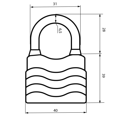 Екатеринбург ВС2В-40 ВОЛНА d7мм Замок навесной