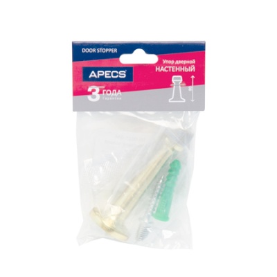 Apecs 0015 GP Стопор настенный (золото)