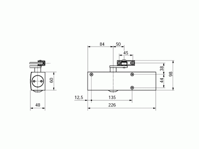 GEZE Доводчик TS2000 ВC EN2/4/5 Al (серебро) до 120 кг