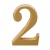 Цифра дверная АЛЛЮР "2" на клеевой основе (золото)
