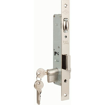 KALE 155 20 мм Замок врезной б/руч(никель) ЦМ!!! 3 кл