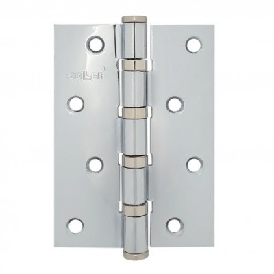 Петля Soller 4" сталь хром матовый прям. (100*70*2.5)