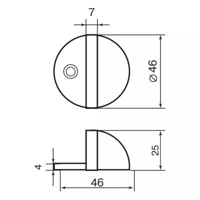 PALLADIUM 03 РC Стопор напольный (матовый хром) 