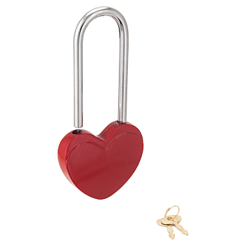 АЛЛЮР сувенирный "СЕРДЕЧКО" красный блистер Замок навесной