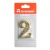 Цифра дверная АЛЛЮР "2" на клеевой основе (золото)