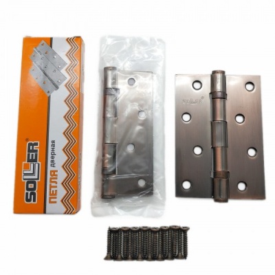 Петля Soller 4" сталь медь прям. (100*70*2,5)