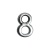 Цифра дверная АЛЛЮР "8" на клеевой основе (хром)