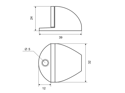 PALLADIUM 01 РВ Стопор напольный (латунь) 