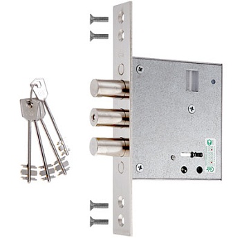 КРИТ Замок врезной  АССИСТЕНТ А10-16 4 ключа сувальд. 3 ригеля БУЛЬДОРС