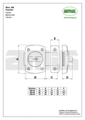 AMIG задвижка 388-40 (хром)