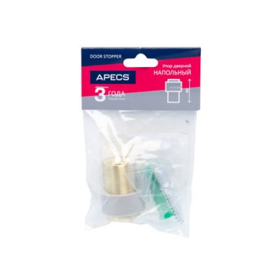 Apecs 0014 GM Стопор напольный (мат золото)