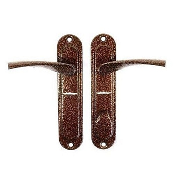 Комплект ручек к замкам Эльбор 1.06.42 левый (медь)