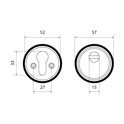 Накладка для ц/м АЛЛЮР Н-01 для кит. металл. дверей