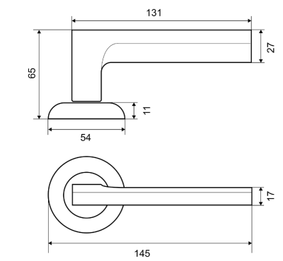Комплект для двери FZ SET 20L 170 BK BP