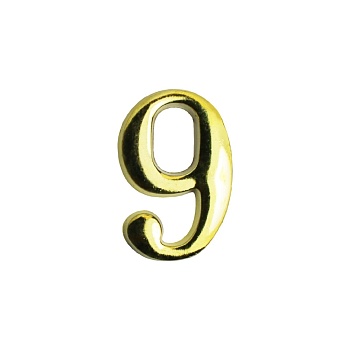 Цифра дверная АЛЛЮР "9" на клеевой основе (золото)
