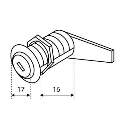 Стандарт почтовый ЗП16мм Замок врезной