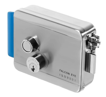 Замок электромеханический накладной FALCON FE-2369 i, Зкл.,Блокируемая кнопка выхода, Atis Lock SS 