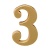 Цифра дверная АЛЛЮР "3" на клеевой основе (золото)